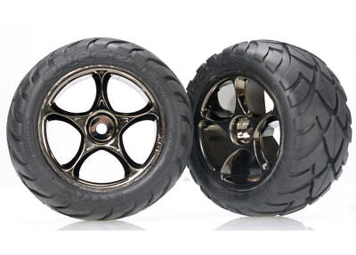 Traxxas Anaconda Rear Tires (2) (VXL Bandit) (Black Chrome) (Standard) w/Tracer Wheels