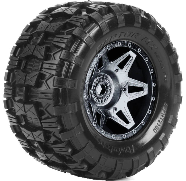 Powerhobby Raptor X Belted XMaxx wheels and tires (2) Park Lane Hobbies
