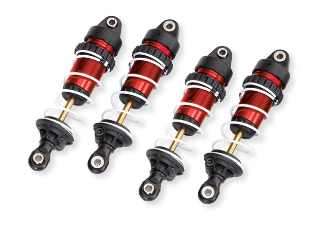 Red Aluminum Mini GTR Long Shocks & Springs (4)