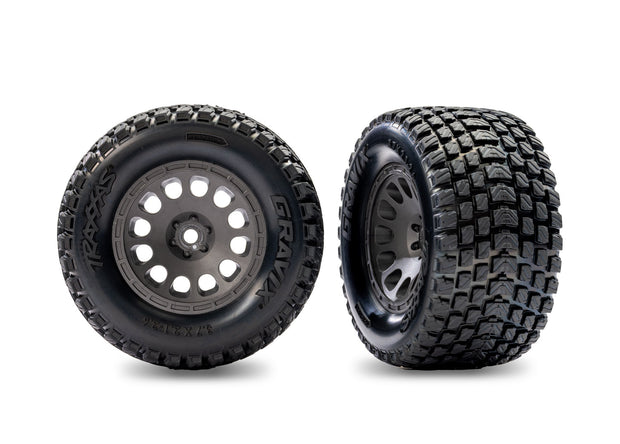Gray Rear Mini XRT Wheels w/ Gravix Tires (2)