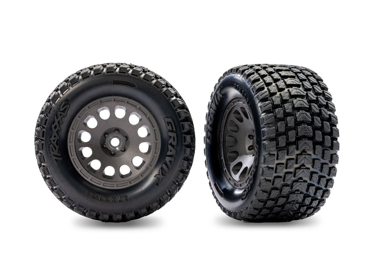 Gray Rear Mini XRT Wheels w/ Gravix Tires (2)
