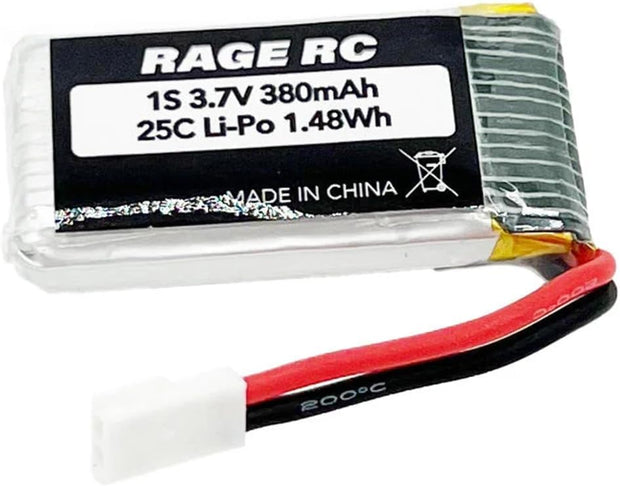 Rage R/C RGR4533 3.7V 380mAh 1S Lipo Battery; Jetpack Commander XL