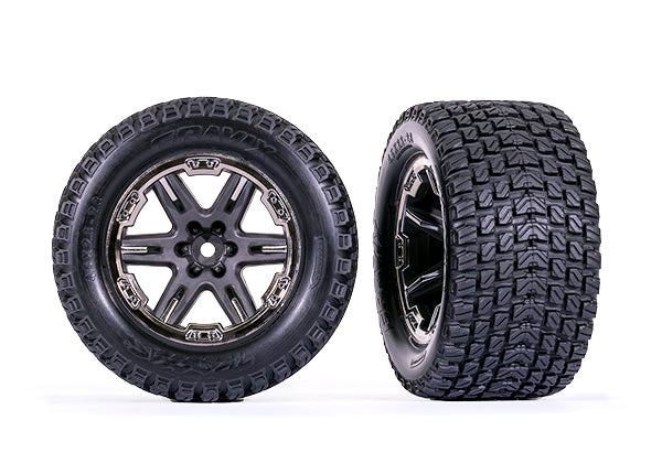 RXT 2.8" Black Chrome Wheels & Gravix Tires (2)