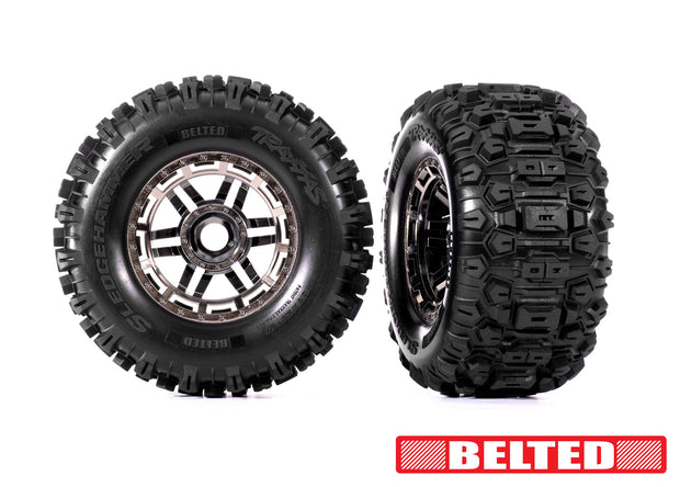 Maxx 2.8" Chrome Wheels & Sledgehammer Tires (2)