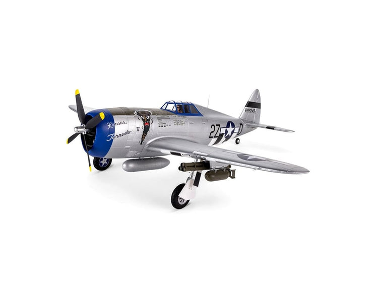 E-flite P-47 Razorback Bind-N-Fly Basic Electric Airplane w/AS3X & SAFE (1.2m)
