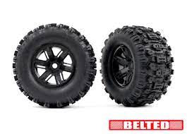 XMaxx belted Sledgehammer wheels and tires (2)