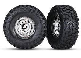 Traxxas 1.9” canyon trail Tire/ Wheels (2) (Chrome) #8177