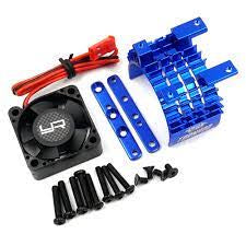 Yeah Racing  Aluminum motor Heat sink/Cooling Fan Blue 540/550 motor