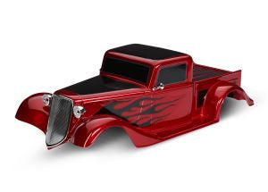 Body factory five ‘35 hot Rod truck complete with decals Red (Painted Body)