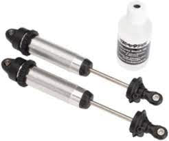 GRS aluminum 134mm thread silver shocks (2)