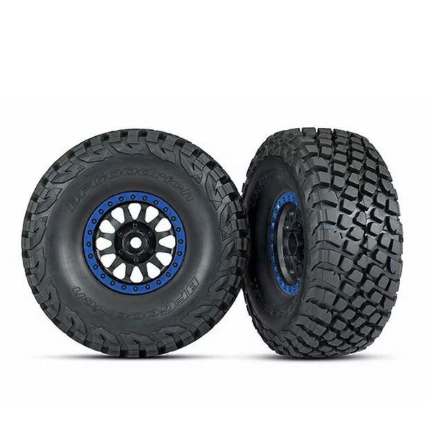 Traxxas Unlimited Desert Racer Pre-Mounted BFGoodrich Baja KR3 Tires w/Method Racing Beadlock Wheels (Black/blue) (2)