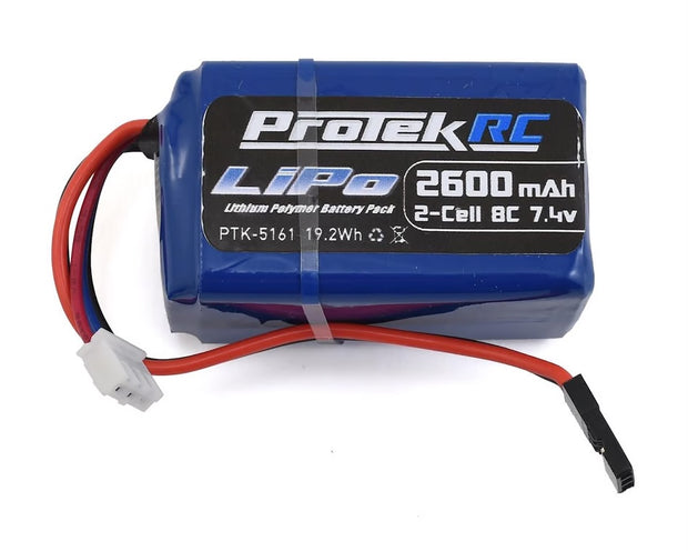 ProTek RC LiPo Hump/Short Receiver Battery Pack (Kyosho/Tekno) (7.4V/2600mAh) (w/Balancer Plug)