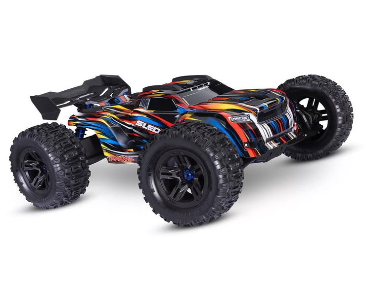 Traxxas Sledge RTR 6S 4WD Electric Brushless Monster Truck (Blue) w/Belted Sledgehammer Tires & TQi 2.4GHz TSM Radio