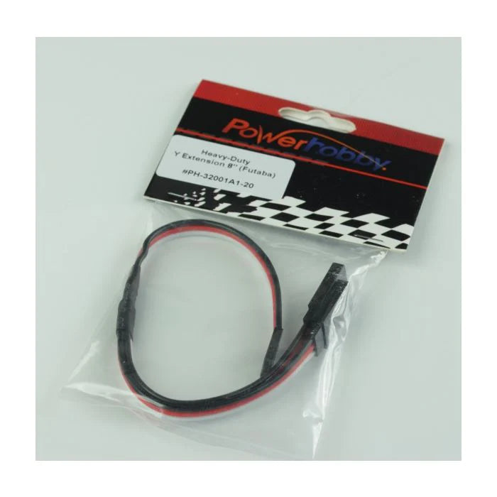 Powerhobby 8" Heavy Duty Servo Y Extension with Futaba Connector