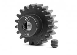 Gear, 20-T pinion (1.0 metric pitch) (fits 5mm shaft)/ set screw (Machine hardened steelspur gears)