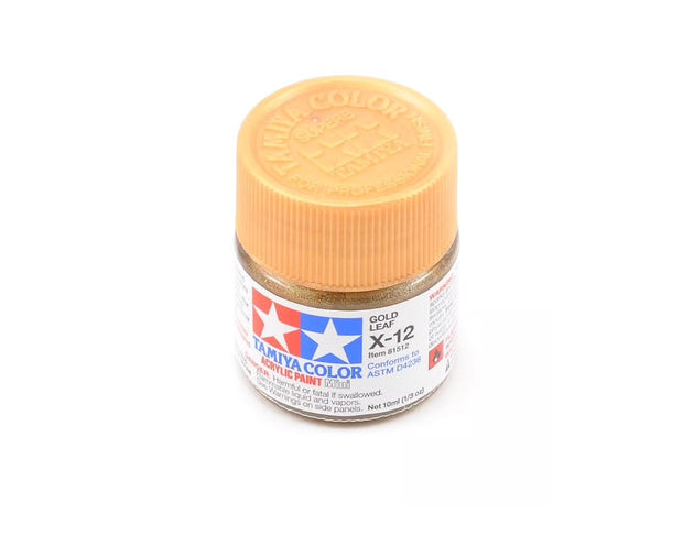 Tamiya X-12 Gold Leaf Acrylic Paint (10ml)