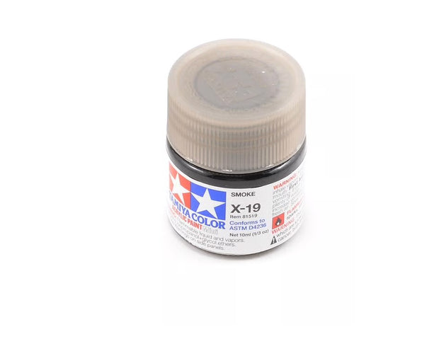 Tamiya X-19 Smoke Acrylic Paint (10ml)