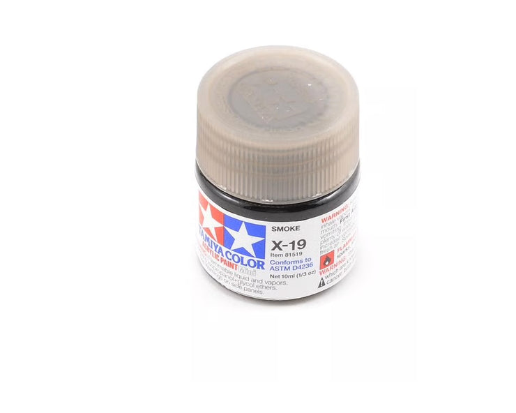 Tamiya X-19 Smoke Acrylic Paint (10ml)