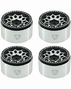 Powerhobby Aluminum 2.2" Beadlock Wheels Silver / Black (4) 1/10 Rock Crawler