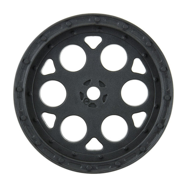 Pro-Line Showtime 2.2" Sprint Car Front Sprint Wheels (Black) w/12mm Hex
