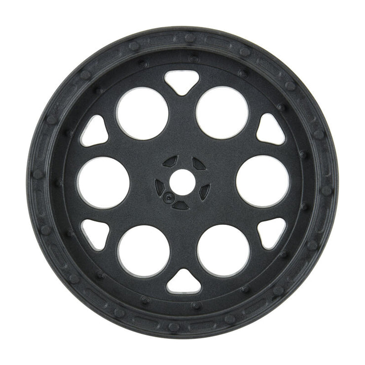 Pro-Line Showtime 2.2" Sprint Car Front Sprint Wheels (Black) w/12mm Hex