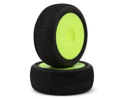 AKA Impact 1/8 Buggy Pre-Mounted Tires (2) (Yellow) (Super Soft - Long Wear)