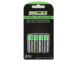 EcoPower Ultra Alkaline AA Batteries (4) (Mercury & Cadmium Free)
