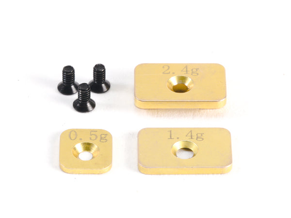PN Racing Mini-Z Brass Weight set for V2 interchangable front body mount