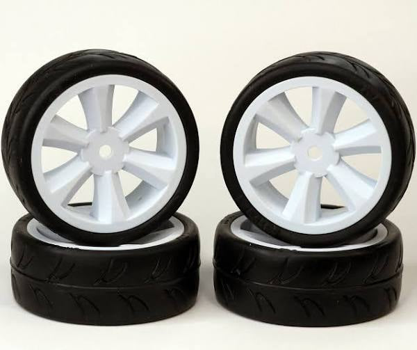 Gravity RC USGT pre Glued Edge wheels (Set of 4 White)