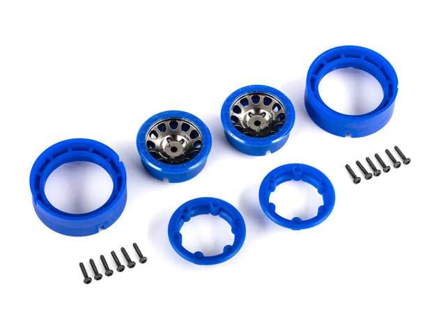 TRAXXAS method race wheels 105 Beadlock wheels (black/blue)