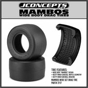 JConcepts  Mambos Drag Racing Rear Tires ( 1 pair) Blue compound