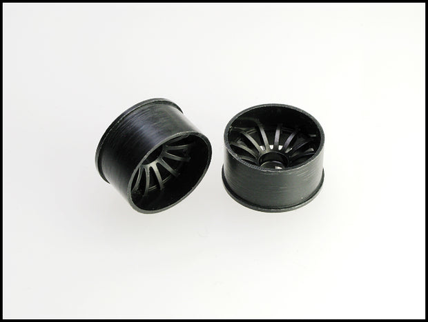 PN Racing Machine Cut 16 Spoke Rear Wheels Black  F2 (1 pair) 2WD