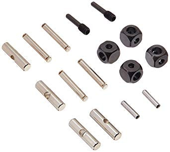 U-joints, driveshaft (carrier (4)/ 4.5mm cross pin (4)/ 3mm cross pin (4)/ e-clips (20)) (metal parts for 2 driveshafts)