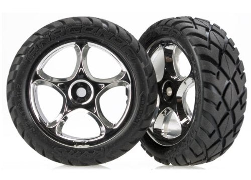 TRAXXAS tires and wheels Anaconda 2.2 chrome (1 pair)