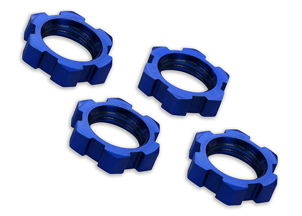 Wheel Nuts 17mm Serrated Blue