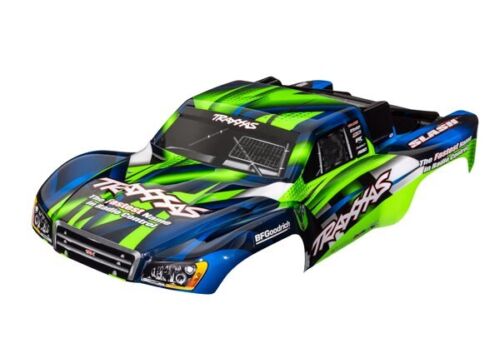 TRAXXAS slash 4x4 or 2wd painted body green/blue