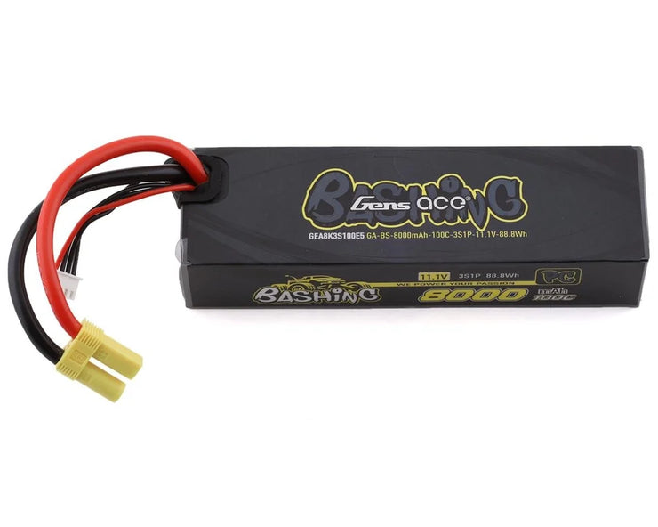 Gens ace 8000mAh  3S1P 11.1 100c LiPo Battery EC5 plug (Bashing Edition)