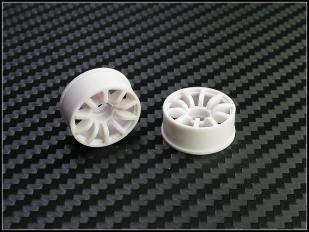 PN Racing Machine Cut 10 Spoke Front Wheels F3 White  (1 pair) 2WD