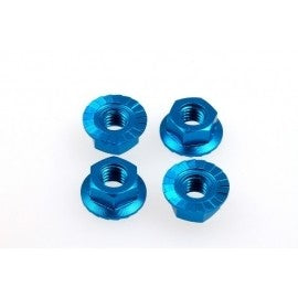 Hiro Seiko 4mm Alloy Serrated Wheel Nut (4pcs Blue)