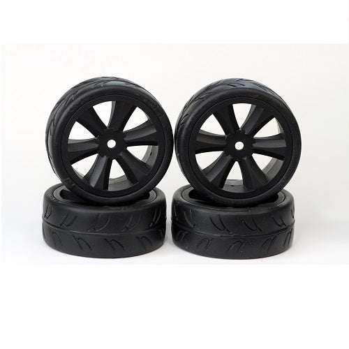 Gravity RC USGT pre Glued Edge wheels (Set of 4 Black)