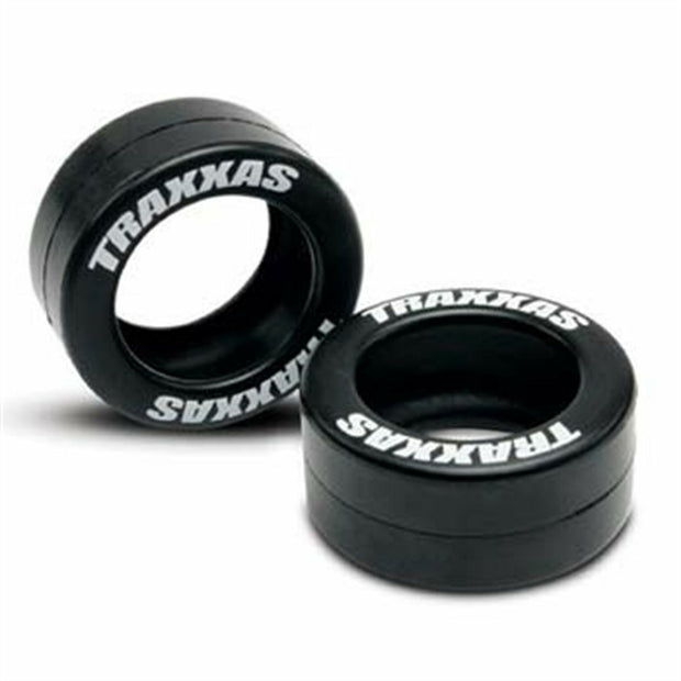 Tires, rubber (2)(fits TRAXXAS wheelie bar wheels)
