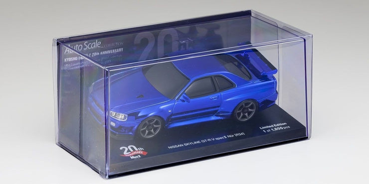 Mini-Z AutoScales Collection Skyline R34 Chrome Blue 20th Anniversary