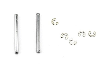 Suspension pins,  2.5x31.5mm (king pins) w/ e-clips (2) (strengthens caster blocks)