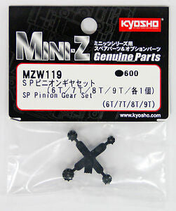 Kyosho Mini-z SP Pinion Gear set MZW119 (4pcs) (6T,7T,8T,9T)