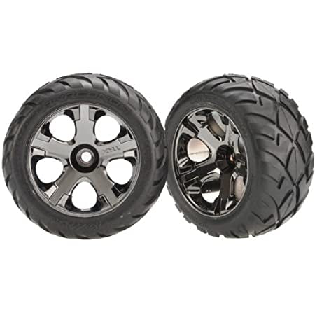 Tires & wheels, assembled, glued (All-Star chrome wheels, Anaconda® tires, foam) (nitro Front / electric front) (1 left, 1 right)