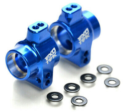 Exotek DR10 Aluminum Rear Hubs (Blue)