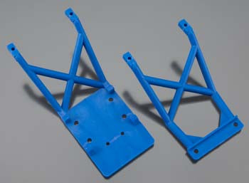 Skid plates, front & rear (Blue)