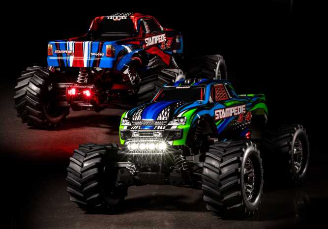 STAMPEDE  4X4 RTR W/XL-5 ESC Blue Brushed With LED/ Battery and DC Charger