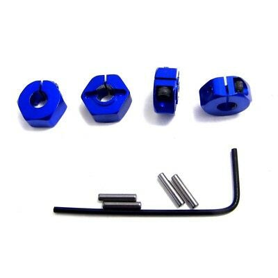 Hot Racing blue aluminum locking 12mm wheel hex kit