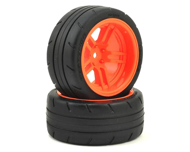 Traxxas 4-Tec 2.0 1.9" Response X-Tra Wide Rear Pre-Mounted Tires w/Split-Spoke Wheels (Orange) (2)